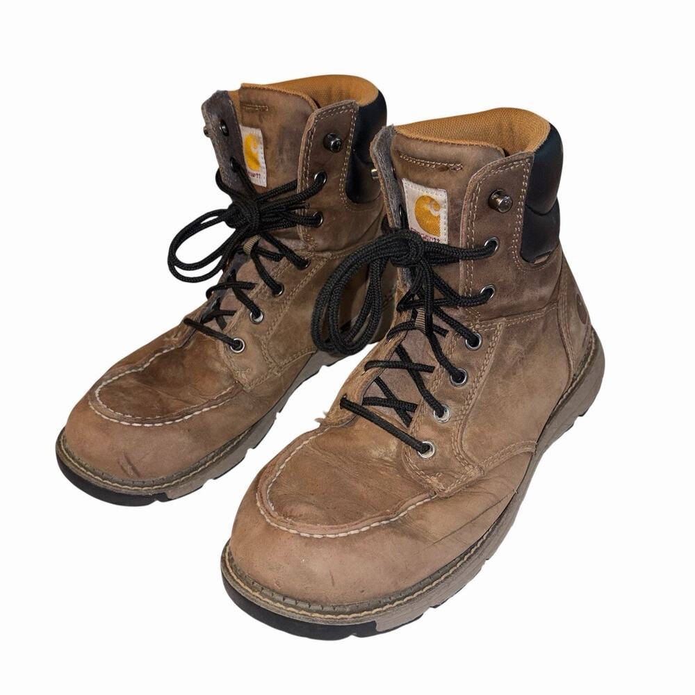 Carhartt Force 6 Inch Moc Toe Work Boots Men's 8.5 W Wide Brown Leather FM6123-M